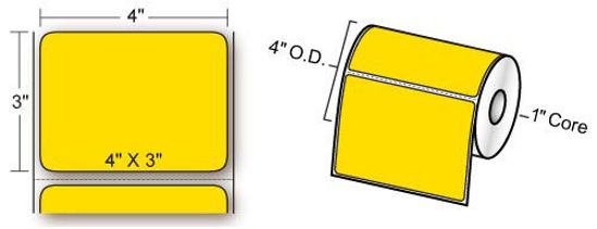 Label-Thermal Transfer,
4X3,color:Pantone Yellow
2M/roll