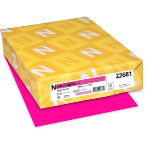 copy paper, 8.5x11&quot;, fushia,
20lb paper weight,
500/Sheets/Ream,
10/Reams/case, 40 cases/skid