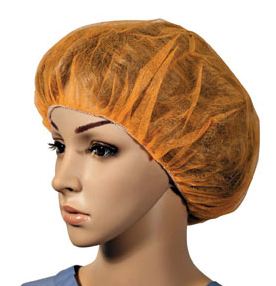 Bouffant Cap,24&quot;, Orange,1M/cs