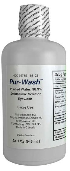 Eyewash, 32 Oz Bottle, Radians Pur-Wash, 12/cs