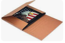 Corrugated flat mailer, 24x24,  zero depth, 4&quot;tuck, 2&quot; 