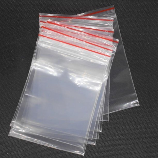 Poly Bag, 5&quot;x13&quot;, W/.075&quot;  skirt, Zip Area, Ziplock, 