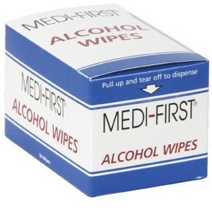 Alcohol, Prep Pads, 50/Box
Medium Pad,1 1/8x 2 3/8,