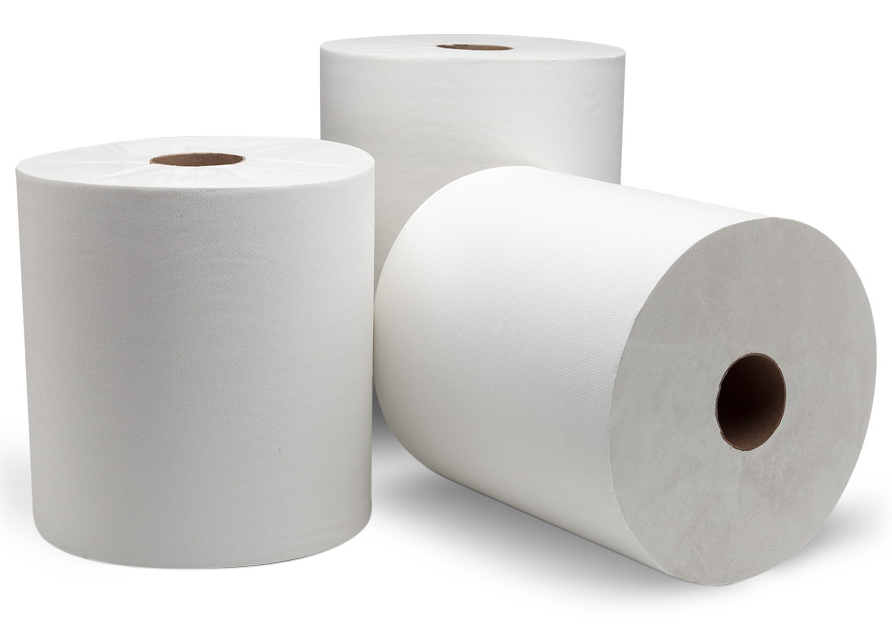 Towel, Roll, White, 8&quot;x1000&#39;,
Double Nature, 6 rolls/cs, 55
cs./skid