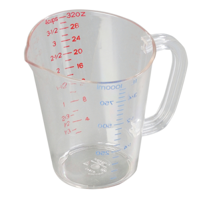 MEASURING CUP, 32OZ (1QT),  OVAL, POUR SPOURT NESTABLE, 