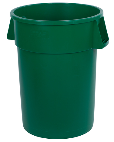 Waste Container, Green, 44
Gal,
Round, Bronco, Heavy Duty,
3/cs (no lid)