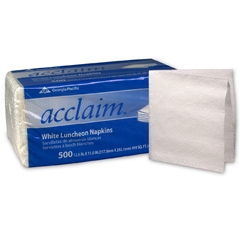 Napkin, 13X12, 1 Ply, 1/4
Fold White, Lunch &amp; Dinner,
6000/Cs