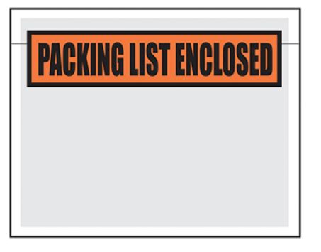 Envelope, Packing List,7x5.5 .1/4PrintAcrossTop,Top 