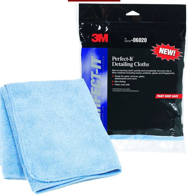 Wiper, Folded, Detailing
Cloth,
Microfiber,
Blue, 12&quot;x14&quot;, wiper3M
Perfect-It III,
6/Cloth/Package,
6/Packages/CASE 