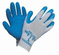 GLOVES, Flex Tuff, LARGE WHITE/BLUE EACH, Wrinkle