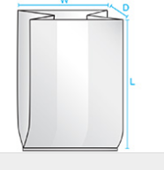 MOD-Poly Bag, 54X43X85, 1.5
Mil, 100/Roll