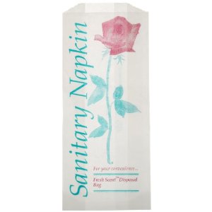 Feminine Hygiene, Bag,Sanitary
Napkins,1m/Cs
4&quot;X2.25&quot;X9&quot;,printed