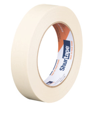 Tape, Masking, 1&quot; x 60 yds,
4.6 mil, General Purpose,
Natural Rubber Adhesive,
Beige, 36 rls/cs, 96 cs/skd