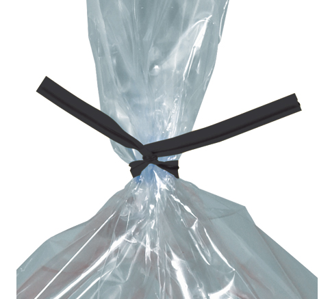 Twist Ties, Plastic, 8&quot; x
5/32&quot;, Black, 2000/cs