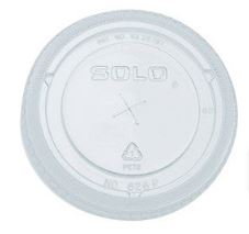 Lid, Flat, Straw Slot, Fits 12-14oz PET Cups, 1000/Case