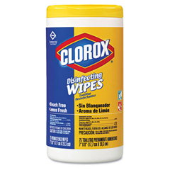 Wiper,Clorox,Disinfecting Lemon Fresh Scent, 6/75s/Cs