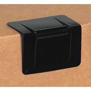 EdgeProtector,1-3/4&quot;LegX2-1/4&quot; Ridged,BlackPlastic,1000/Case