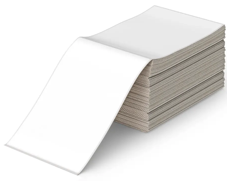 Thermal Transfer Label - 4&quot; x  3&quot; Blank Fanfold 5000/stack - 