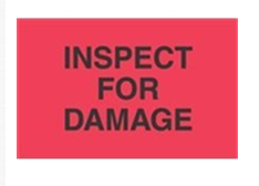 3 x 5&quot; Inspect For Damage Label(500/Roll)