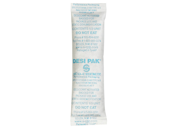 Dessicant Bag, Clay, 1&quot; x
3.5&quot; x .25&quot;, Tyvek, 5 Gallon
Pail, 700/cs