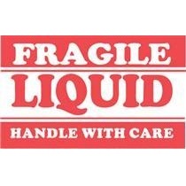 Label,Fragile Liquid HWC, 3x5
500 / ROLL, Red/White