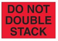 Label, Do Not Double Stack 2x3 
red 500/rl