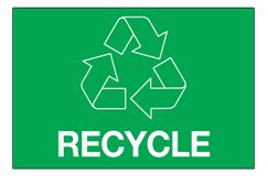 Label, Recycle, 2x3, Green
rectangle, 500/Roll