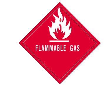 LABEL, &quot;FLAMABLE GAS&quot; 4&quot;X4&quot;,  500 PER ROLL