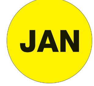 Label, Inv, &quot;JAN&quot; 1&quot;, 500/Rl