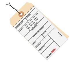 Inventory Tags, 6 1/4&quot; x 3 1/8&quot;, Pre-Wired, 500-999,