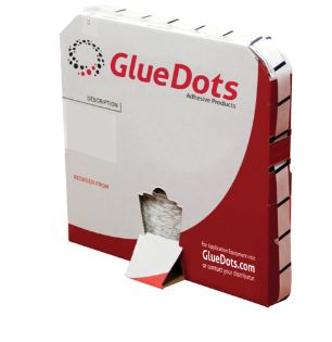 Adhesive, Glue Dots, 1/2&quot;  Diameter, Low Tack, Low 