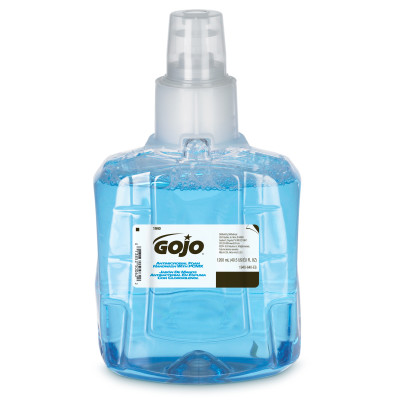 Soap, Foaming, Antimicrobial
w/ PCMX,
foam handwash, GOJO, 1200mL
refill, 2/cs, compatible w/
GOJO LTX-12 dispenser