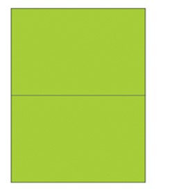 Laser Label, 8 1/2 x 5 1/2&quot;  Fluorescent Green, Rectangle , 