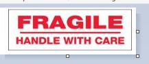 Labels, ,Fragile -Handle with 
Care, 2&quot;x55yds 36/case