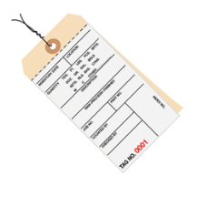 Inventory Tags, 6 1/4&quot; x 3
1/8&quot;, Pre-Wired, 2000-2499,
Carbonless, 500/cs