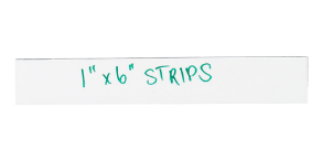 Magentic Strip, 1&quot;x6&quot;, white,  write on/wipe off, 25/cs