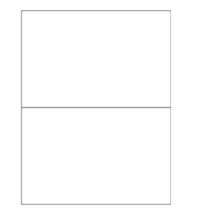 8.5x5.5" white rectangle laser  labels, 50 labels/box