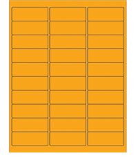 Laser label, 2-5/8&quot;x1&quot;, Orange, 30/Labels/Sheet