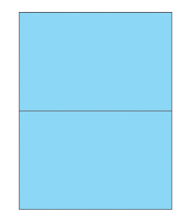 Label, laser. 8.5x5.5, pastel  blue, 200 per box