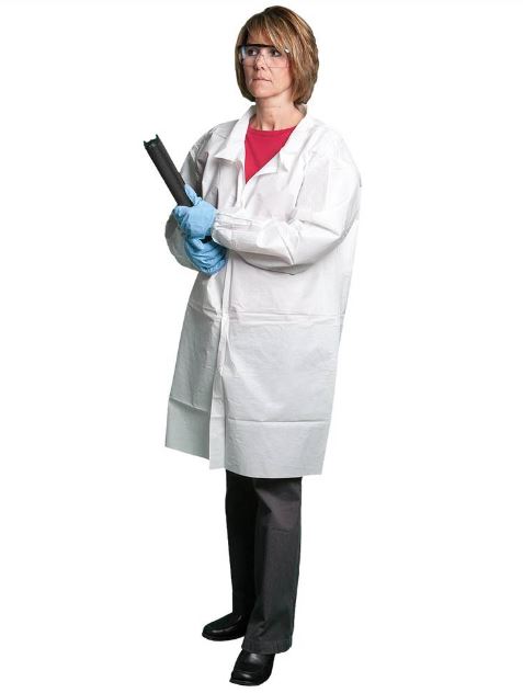 Lab Coat/XXXL, 25g PP, with 4 
snaps/elastic wrists 25/case