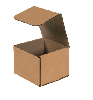 Box, corrugated in lock
mailer, 5x4x4, kraft, 50/bndl