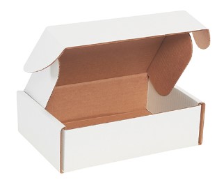 Box, Tab Locking, 9x6.5x2.75, 
White, 50/bnd