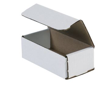 Corrugated Mailer, 6x3 5/8x2&quot;, 
White, 32ECT, 50/Bndl