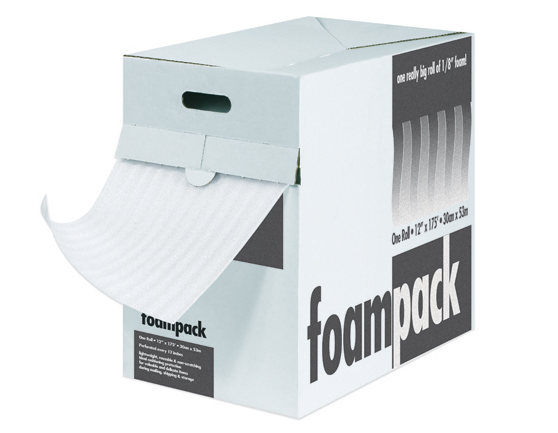 Foam, Dispenser Pack, 12&quot; x 85&#39;, 1/4&quot; Thickness, Air