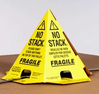 Pallet Cones,8X8X10,Yellow/blk
Do Not Stack, 50/cs
Tri-lingual (English,French,
Spanish),