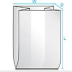 Poly Bag, 12X8X20, 
2Mil EQ Clear,500/Cs