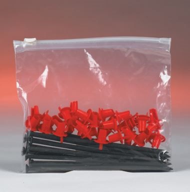 Poly Bag, 12-1/2 x 9&quot;,  3 Mil, Zip-Slide, 100/Case