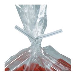 Twist Ties, Plastic, 6&quot; x
5/32&quot;, White, 2000/cs