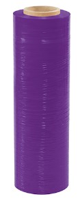 Stretch Film, Hand Grade, 18&quot;, 1500&#39;, Purple, 4 Rolls/Case 