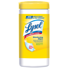 Wiper,Lysol,Disinfecting, 80CT, Lemon/Lime Blssm, 6/Cs.